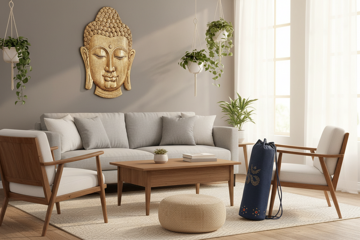 Mahashakti Indigo OM Yoga Mat Bag